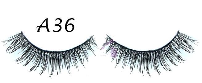 Corner Fake Lashes With Regularly Spaced Curled Lashes #A36