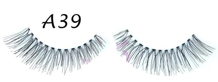 New Textured Long Black False Lashes With Extra Volume #A39