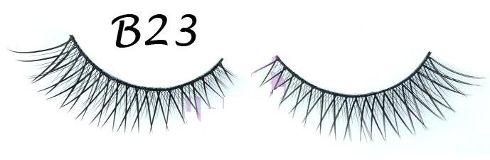 Two Layered Crisscross and Tipped False Eyelash with Variation in Length #B23