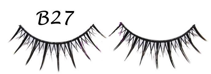 Short Black Crisscross False Eyelash #B27