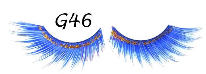 Glitter Band Blue False Eyelashes #G46