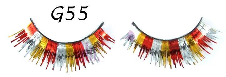 Colored Glitter False Eyelashes #G55
